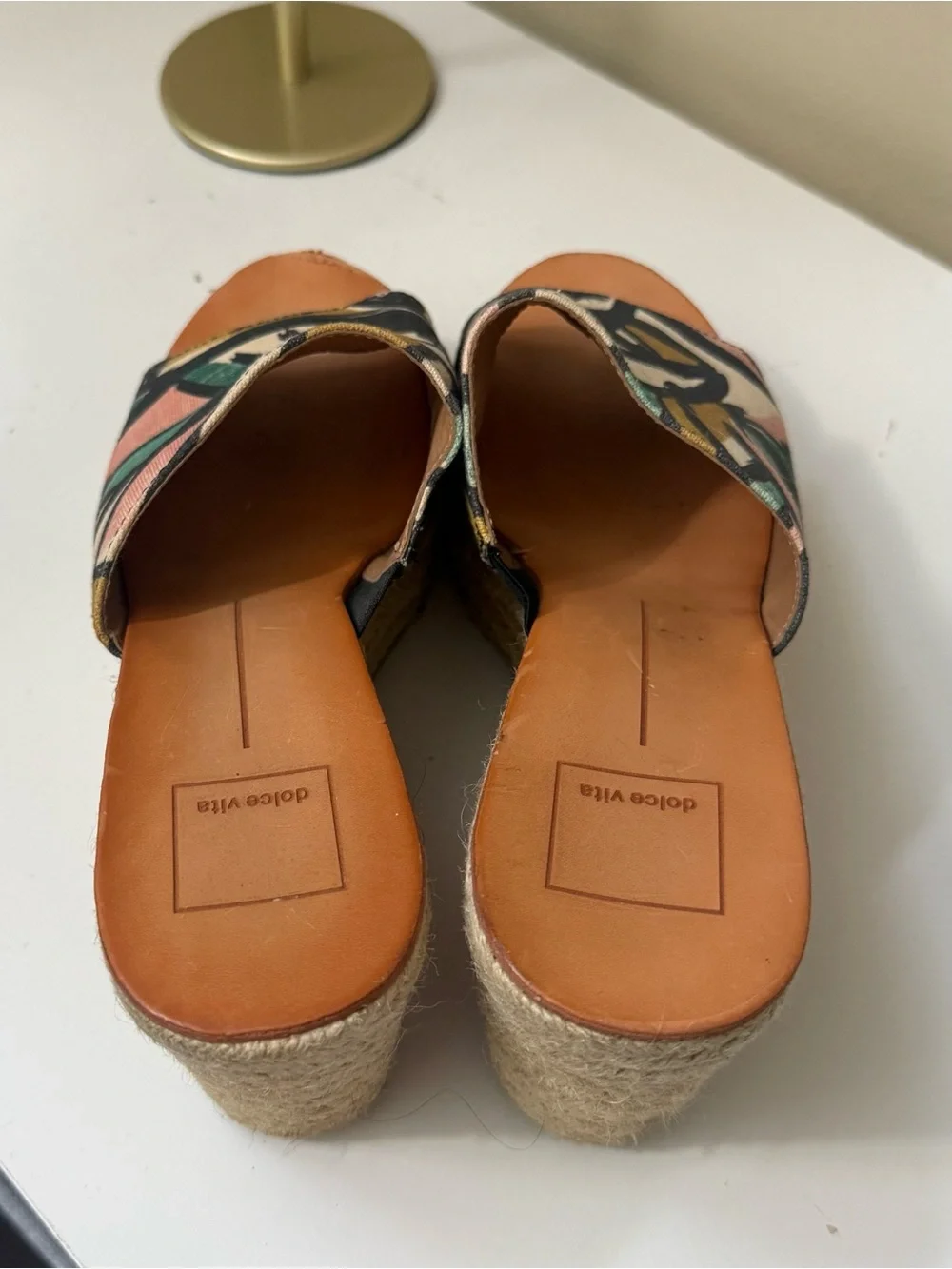 Dolce Vita Espadrille Wedge Sandal Shoe Size 8 Floral Hawaiian Tropical Palm